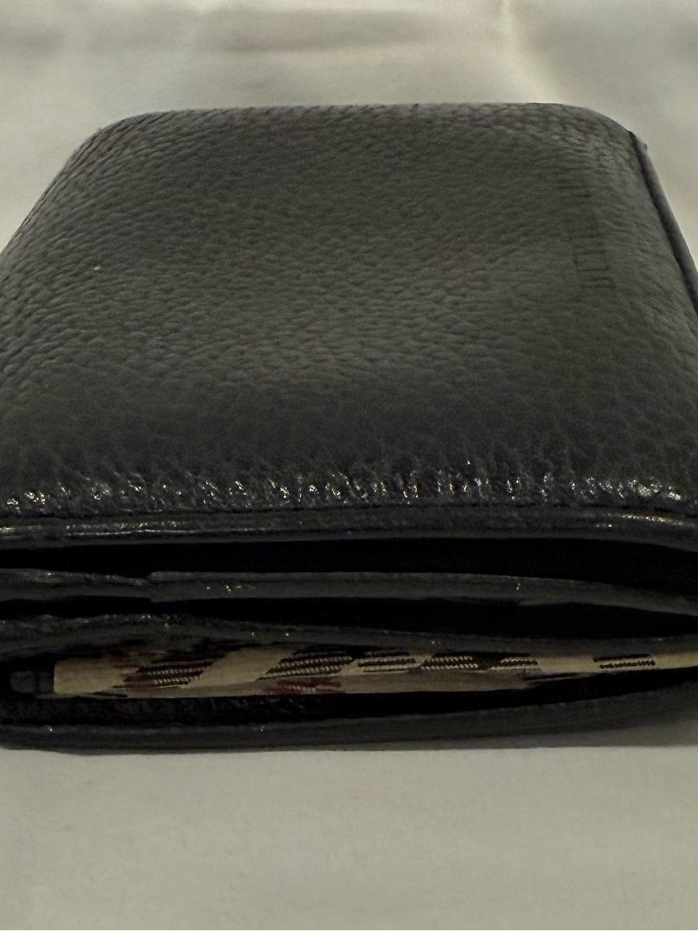 Vintage Burberry Black Pebbled Leather Women’s Wallet - Picture 4 of 13